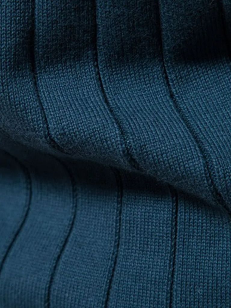 Simple Jacquard Zip Sweater - Palm Beach Boutique