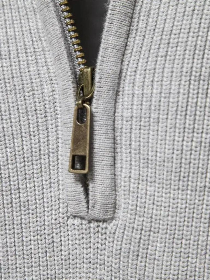 Elegant Zip-Up Sweater - Palm Beach Boutique