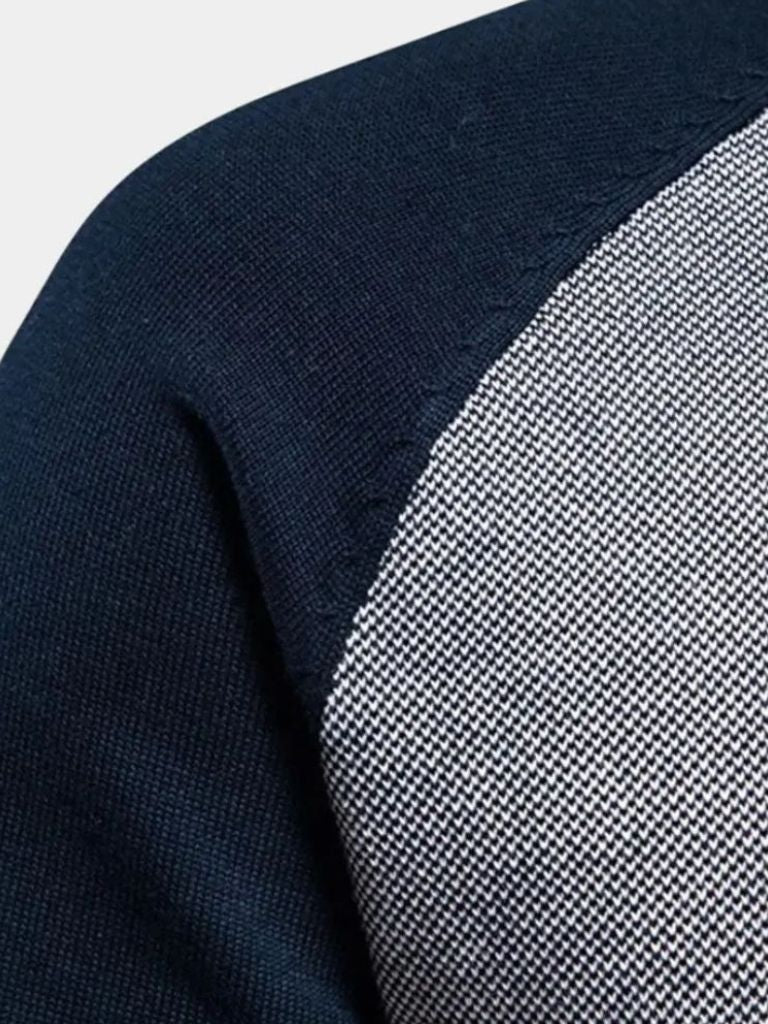 High-Zip Colour Block Cardigan - Palm Beach Boutique