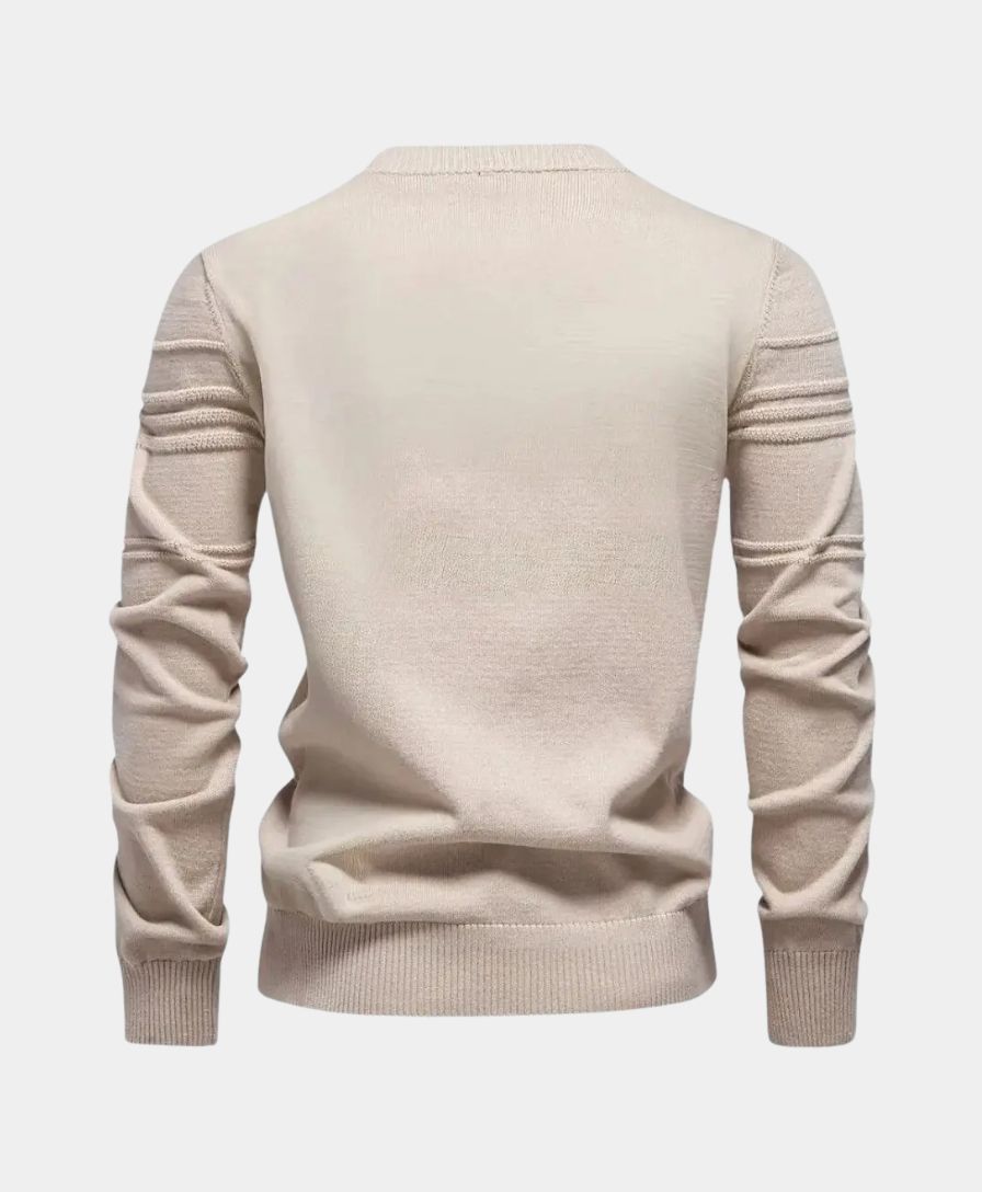 Knitted Striped Cotton Sweater - Palm Beach Boutique