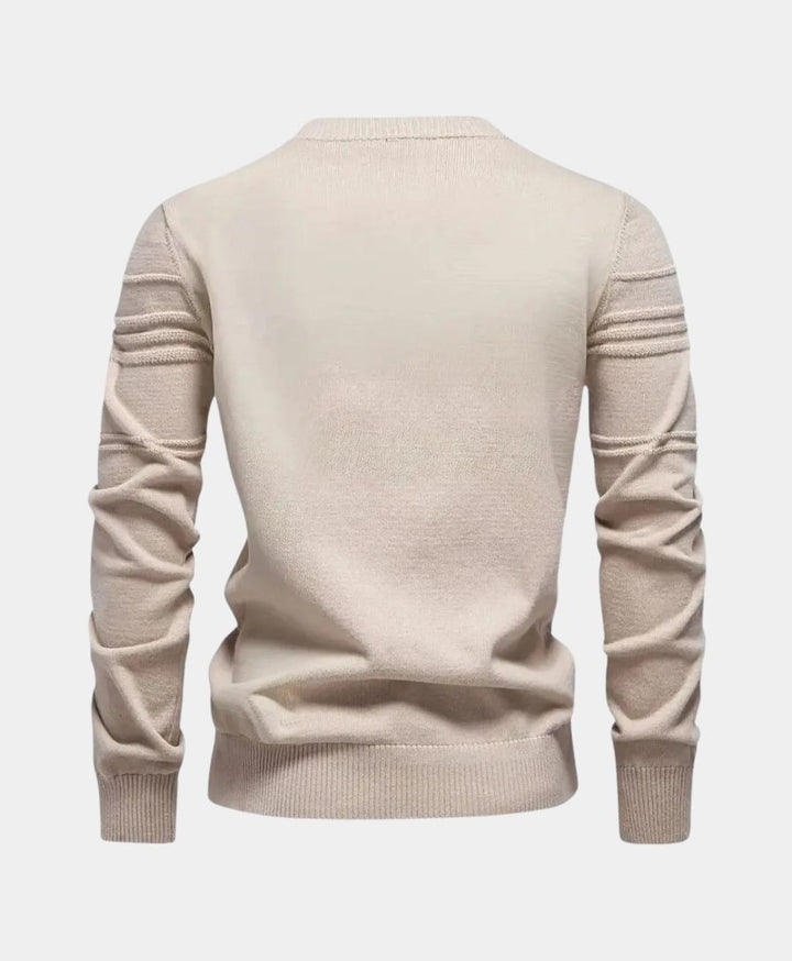 Knitted Striped Cotton Sweater - Palm Beach Boutique