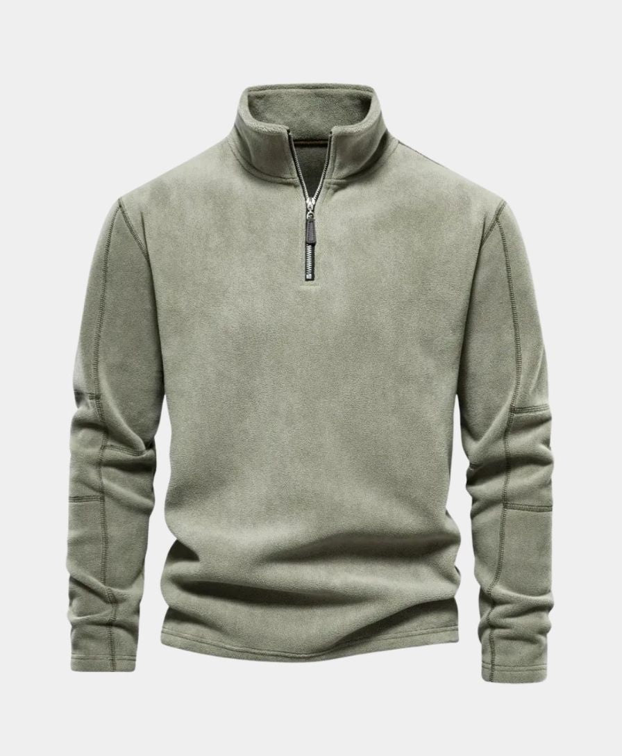 High Neck Zip Sweater Alpine - Palm Beach Boutique