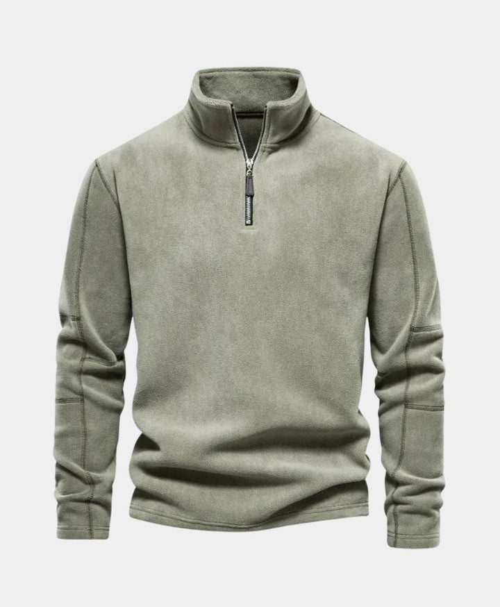 High Neck Zip Sweater Alpine - Palm Beach Boutique