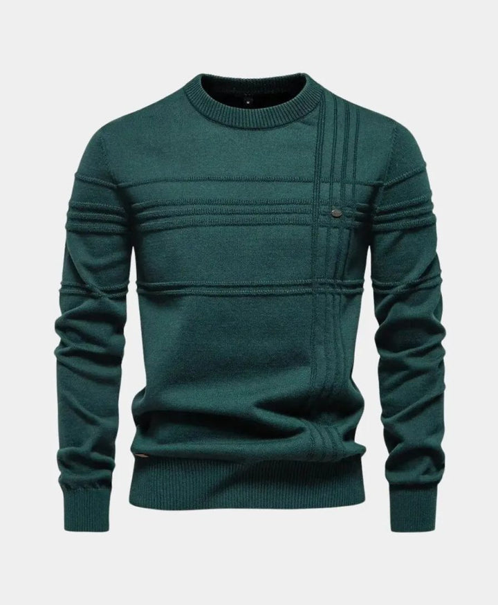 Knitted Striped Cotton Sweater - Palm Beach Boutique