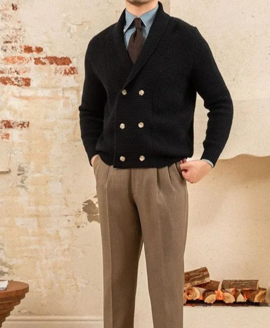 Elegant British Knitted Cardigan - Palm Beach Boutique