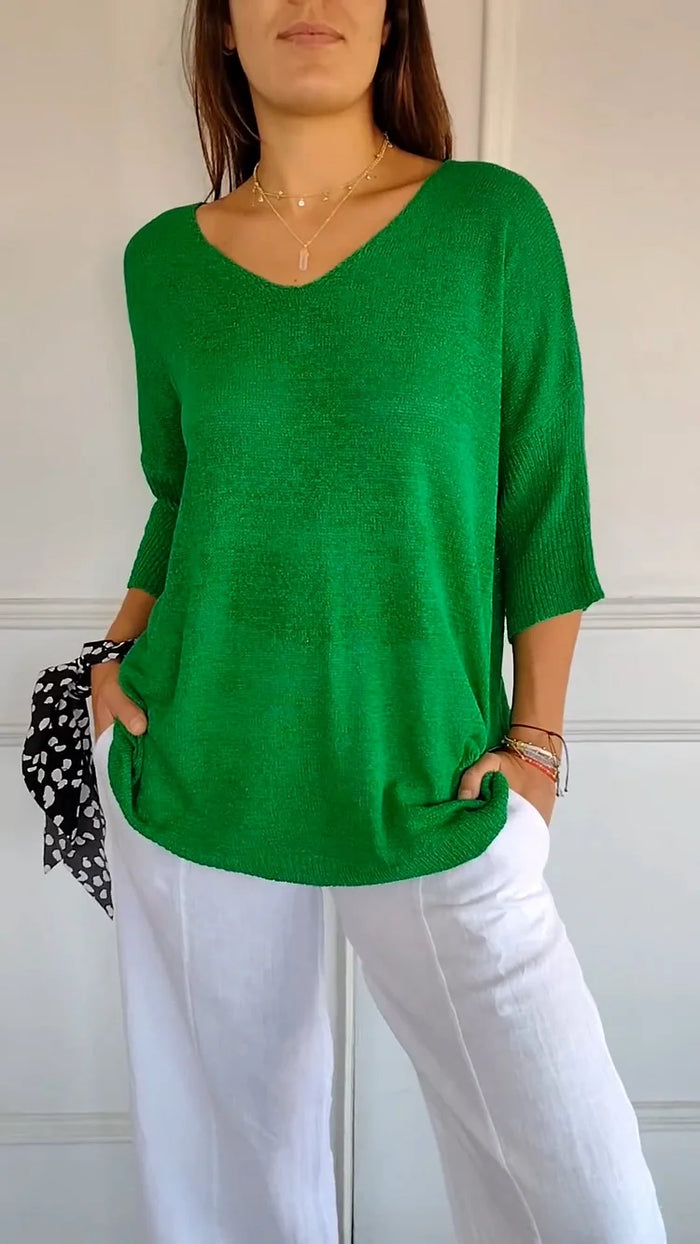 Maddie | Elegant V-Neck Sweater