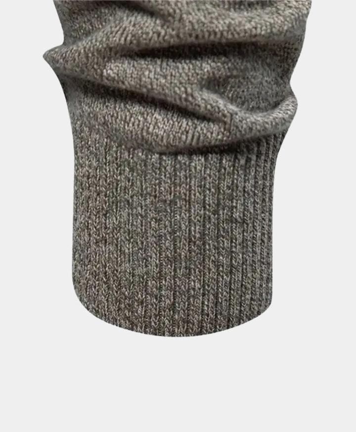 Knitted Cotton Sweater with High Collar - Palm Beach Boutique