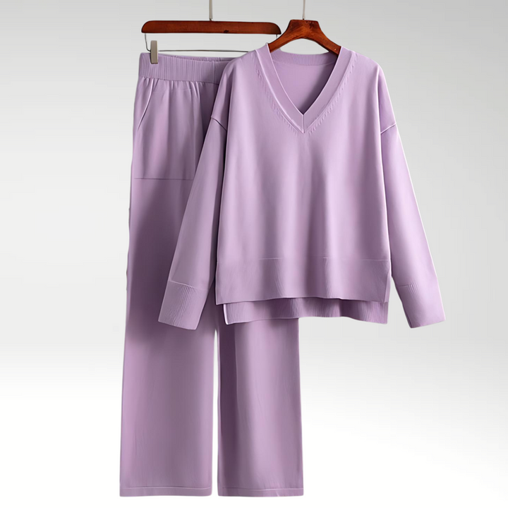 Emily | Luxe V-Neck Two-Piece Set