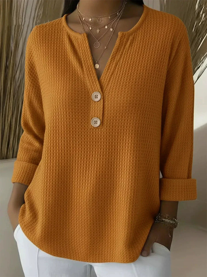 Chloe | Structural Sweater with Buttons