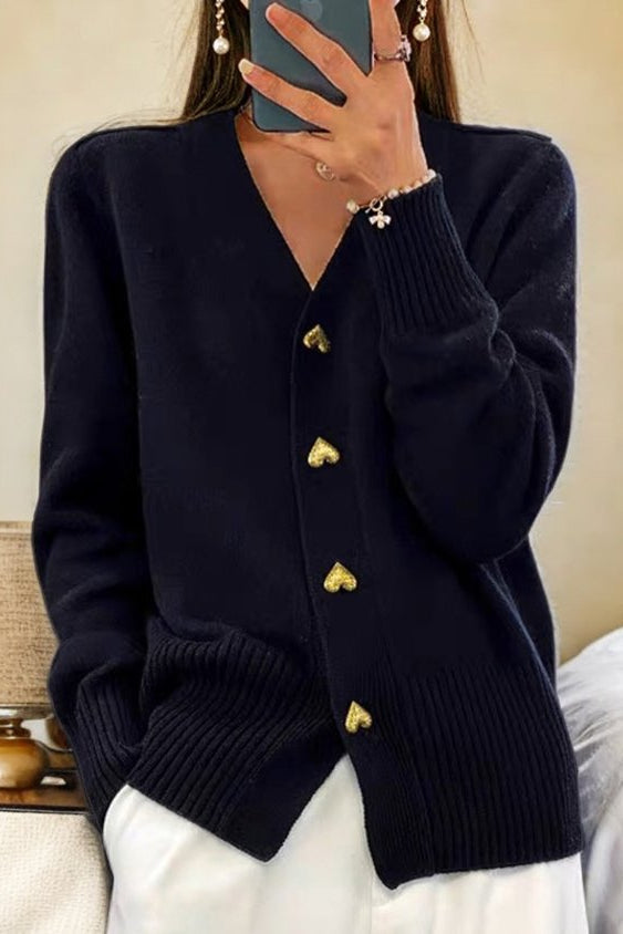 Mandy | Elegant Cardigan with Golden Buttons