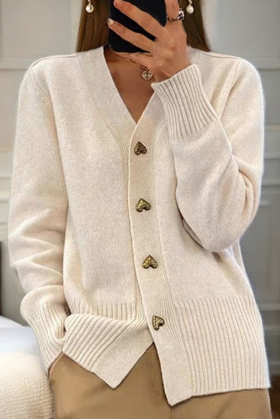 Mandy | Elegant Cardigan with Golden Buttons