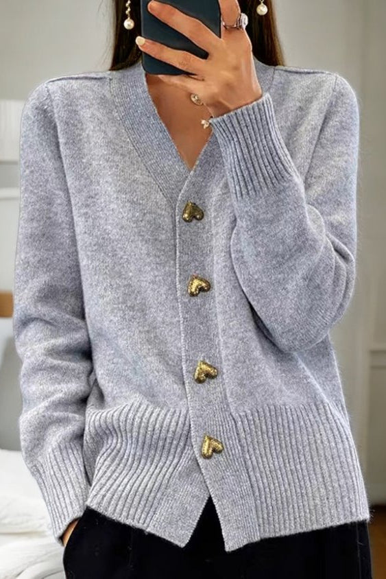 Mandy | Elegant Cardigan with Golden Buttons