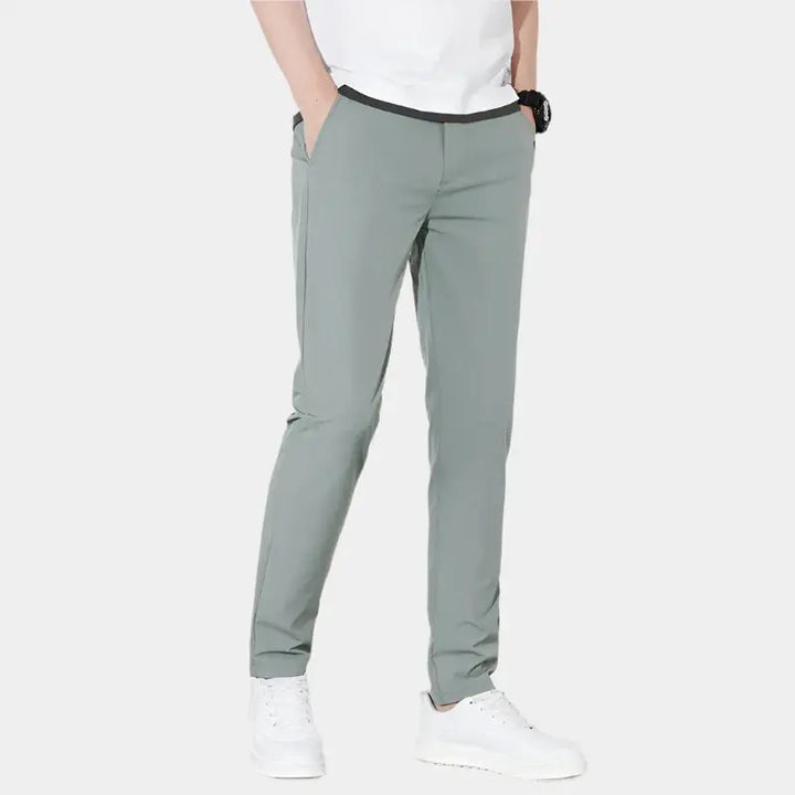 Elastic Waist Basic Trousers