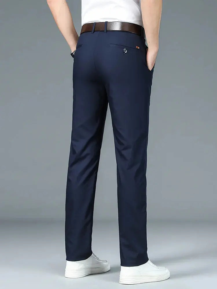 Minimalist Straight Leg Bamboo Fibre Trousers