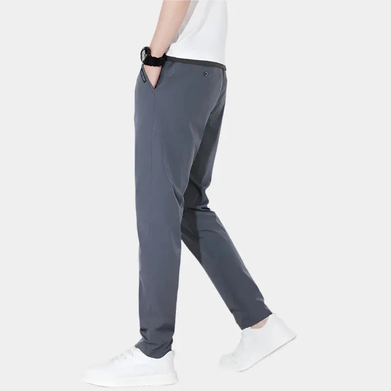 Elastic Waist Basic Trousers
