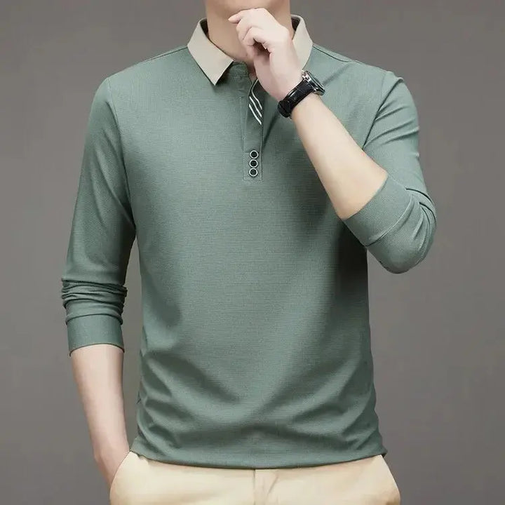 Elegant Long Sleeve Polo - Palm Beach Boutique