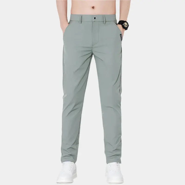 Elastic Waist Basic Trousers