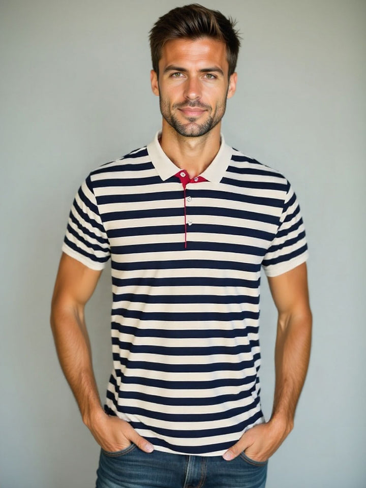 Striped Summer Polo - Palm Beach Boutique