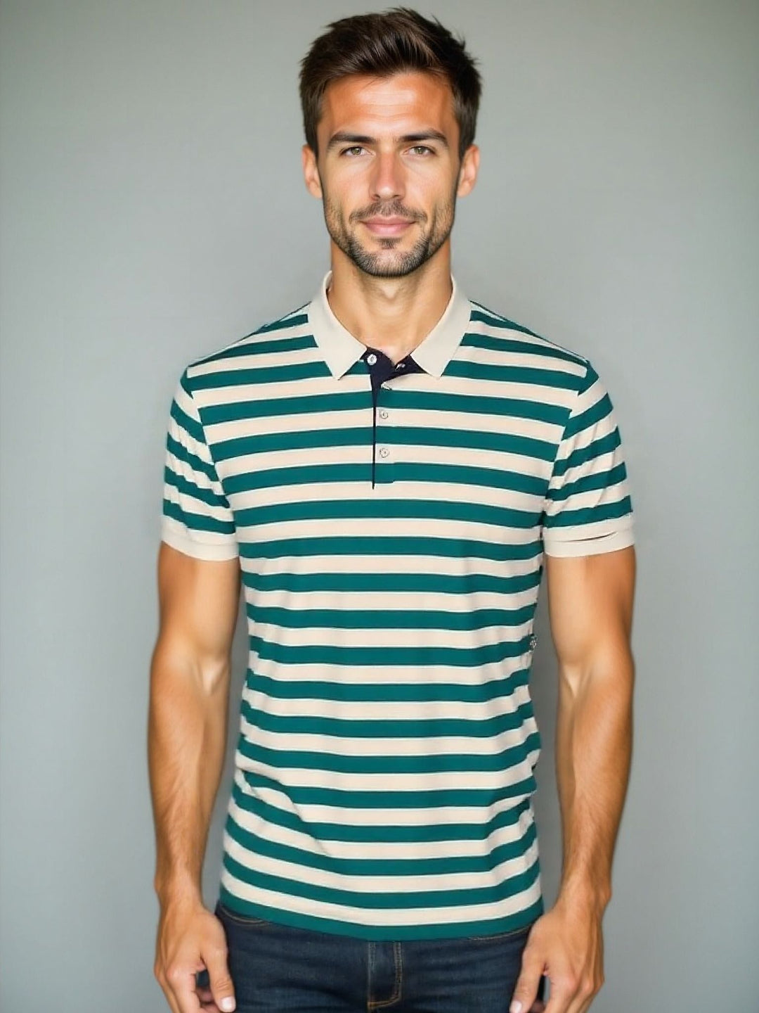 Striped Summer Polo - Palm Beach Boutique
