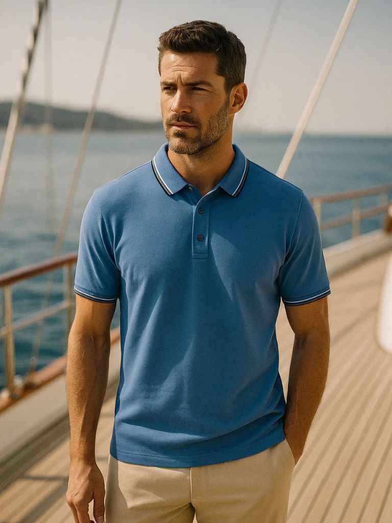 Classic Azure Polo – Palm Beach Boutique