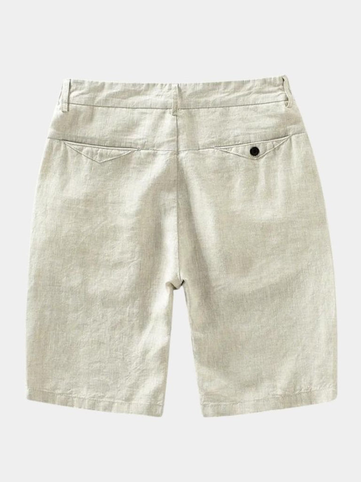 Horizon Blue Linen Shorts - Palm Beach Boutique
