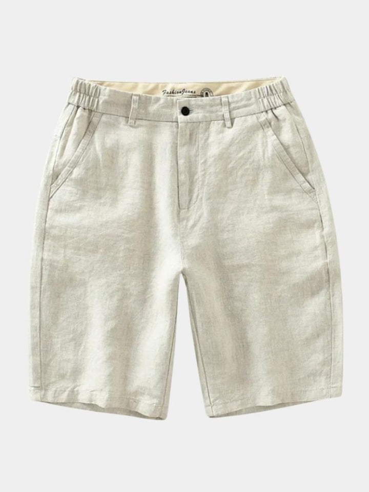 Horizon Blue Linen Shorts - Palm Beach Boutique