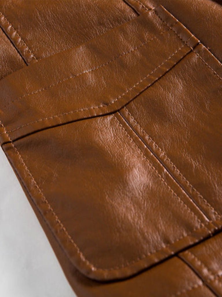 Palm Beach Boutique Bold Caramel Leather Jacket