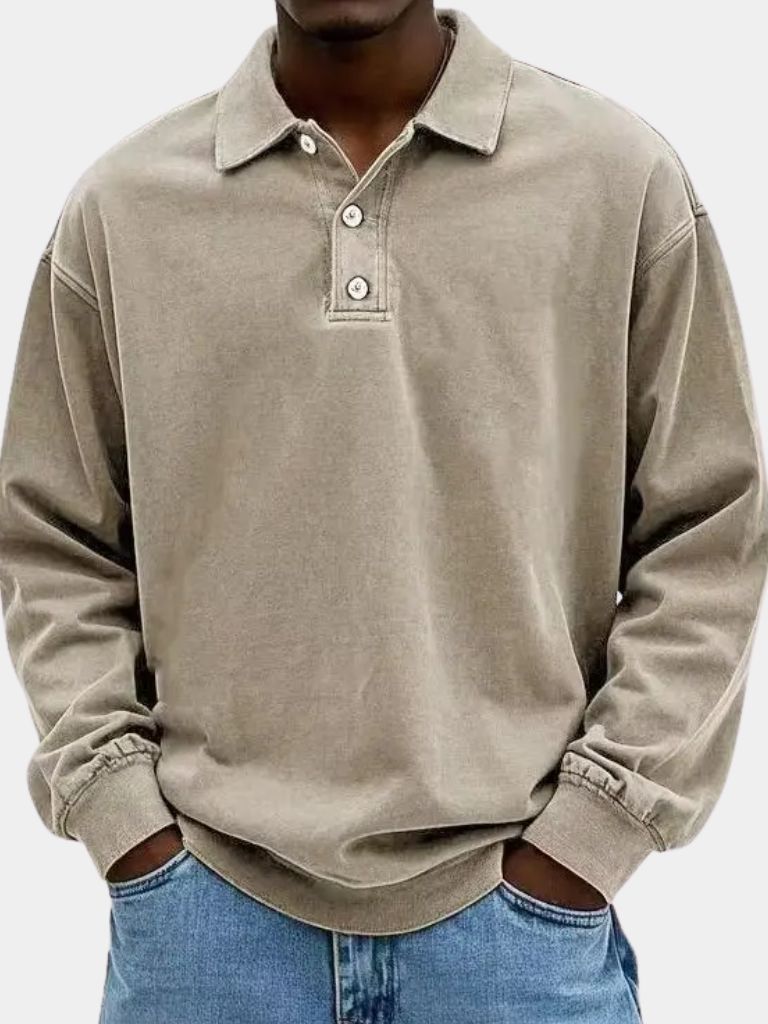 Canyon Mist Long Sleeve Polo – Palm Beach Boutique