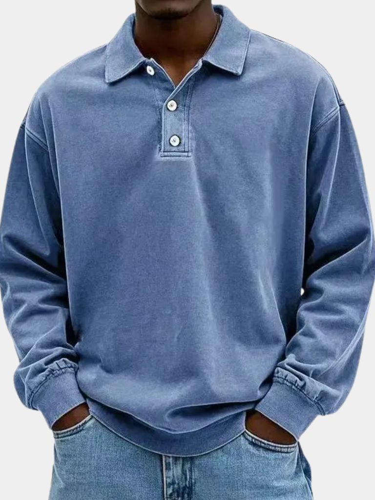 Canyon Mist Long Sleeve Polo – Palm Beach Boutique