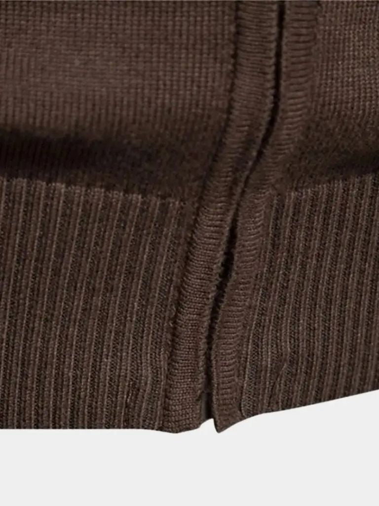 Palm Beach Boutique High-Collar Knitted Cardigan with Zipper