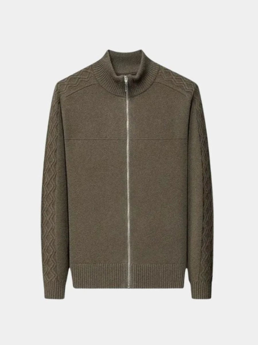 Palm Beach Boutique Roll Neck Cashmere Zip Pullover