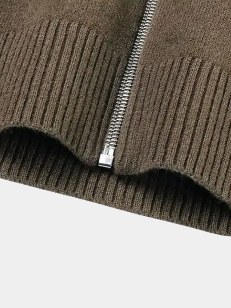 Palm Beach Boutique Roll Neck Cashmere Zip Pullover