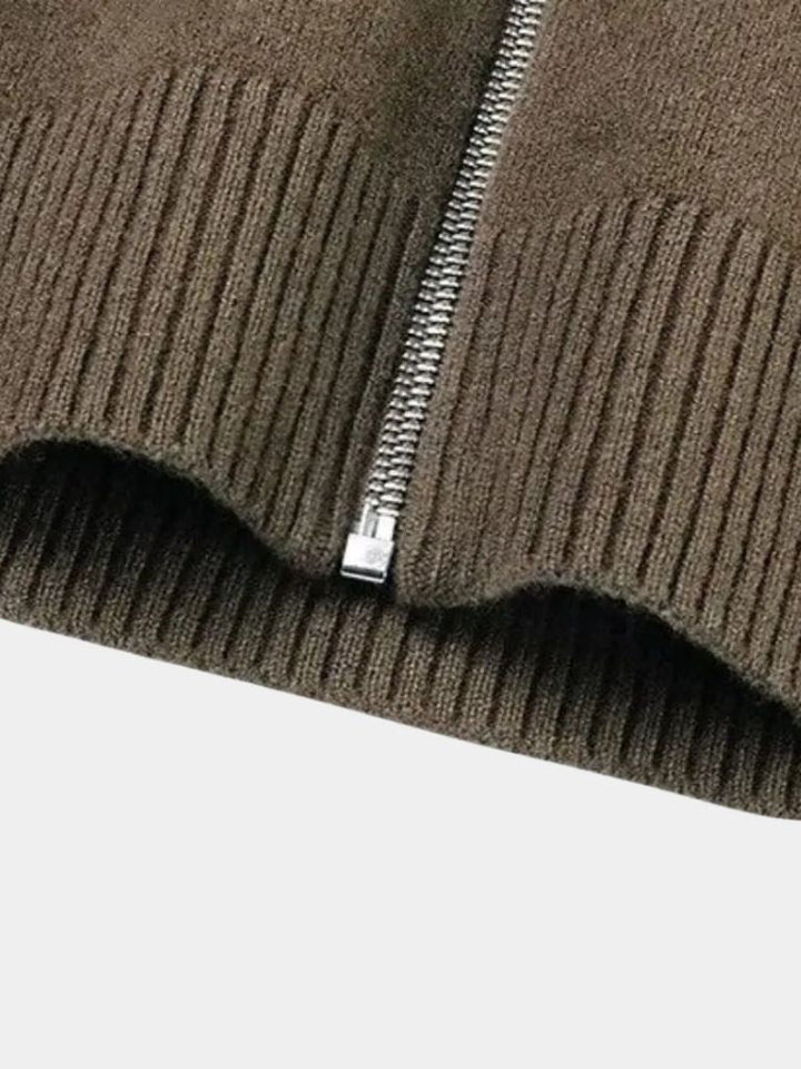 Palm Beach Boutique Roll Neck Cashmere Zip Pullover
