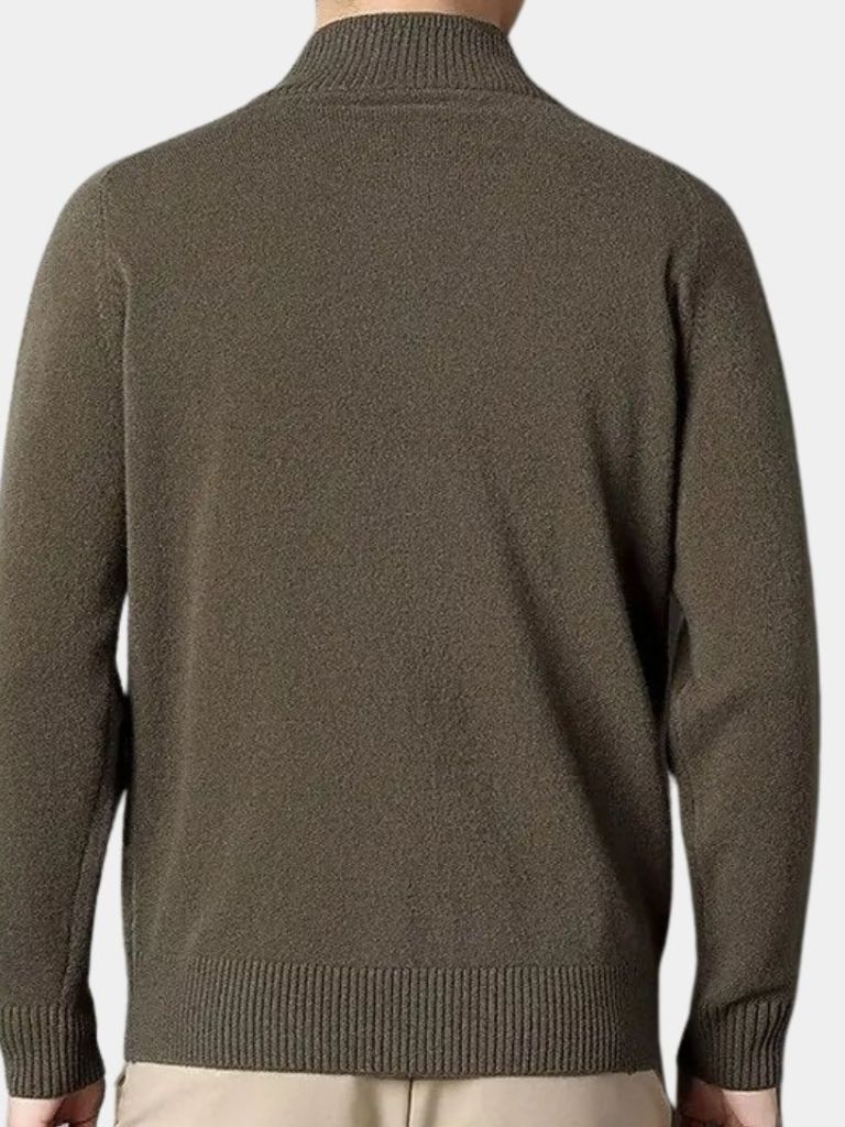 Palm Beach Boutique Roll Neck Cashmere Zip Pullover