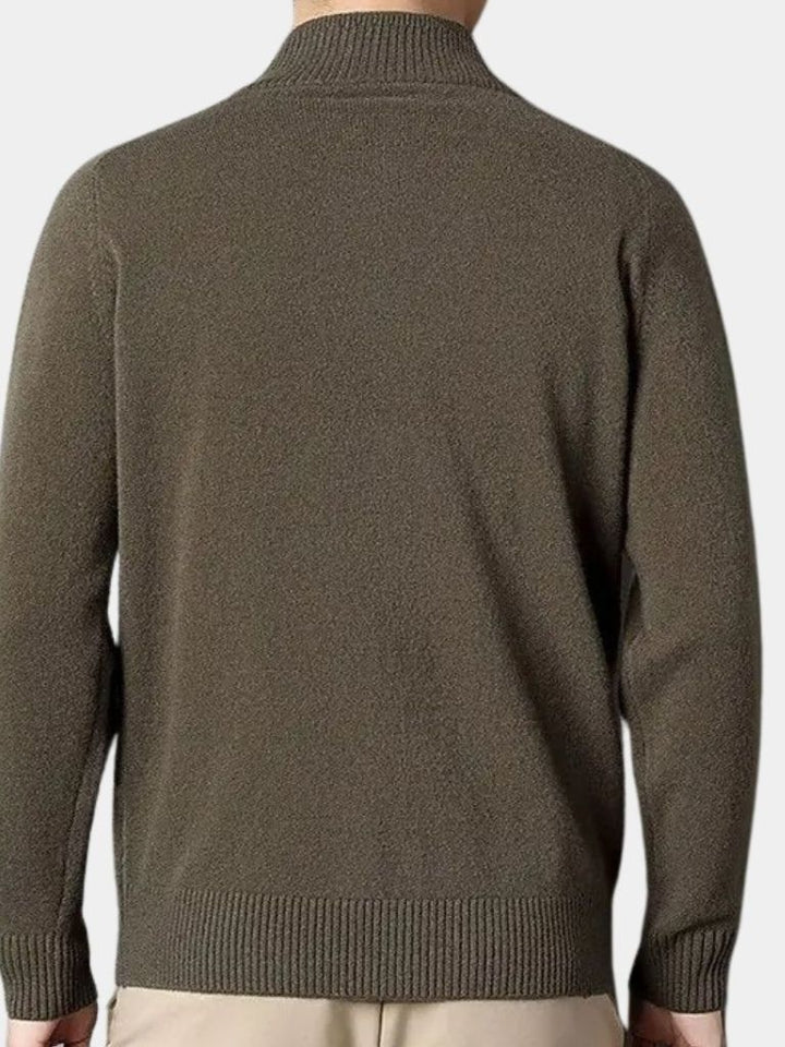 Palm Beach Boutique Roll Neck Cashmere Zip Pullover