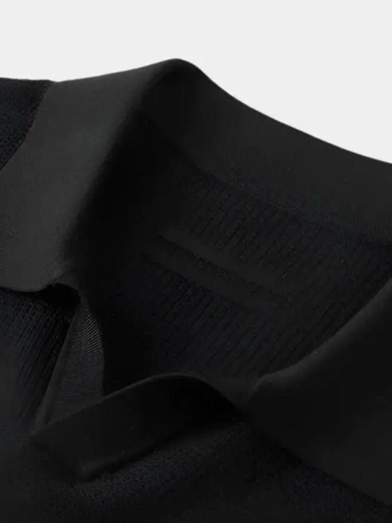 Casual Buttonless Knit Polo Shirt - Palm Beach Boutique