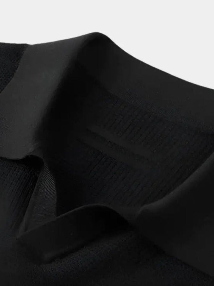 Casual Buttonless Knit Polo Shirt - Palm Beach Boutique