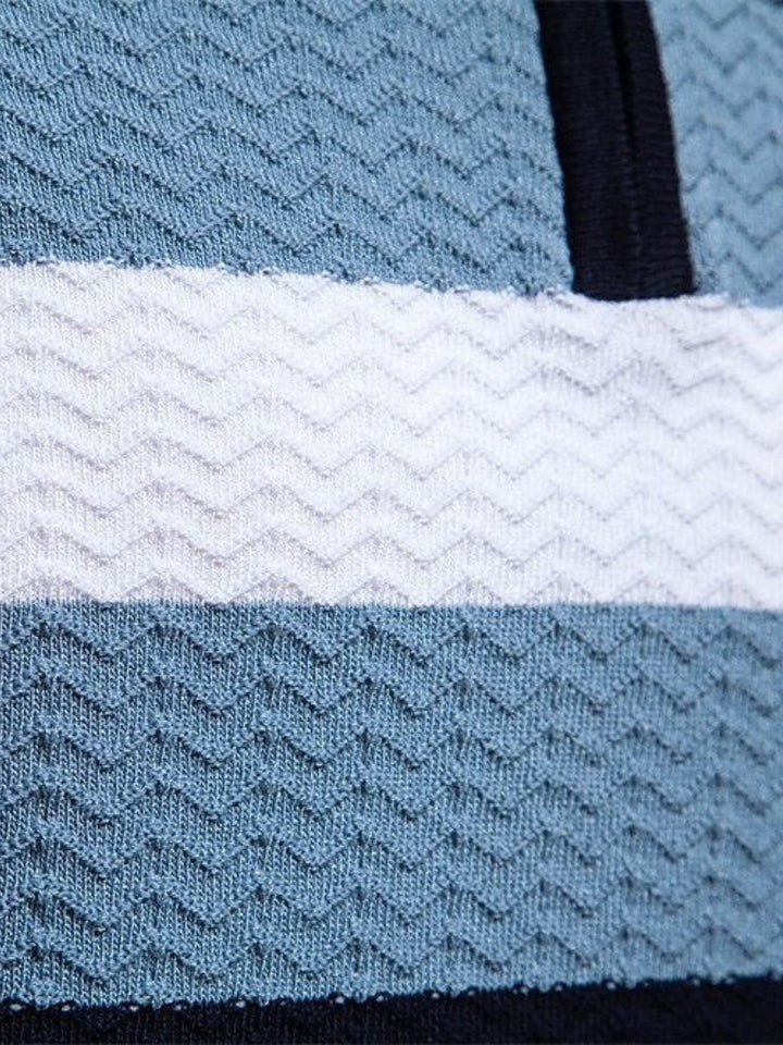 Classic Fitted Polo with Zip Collar and Short Sleeves - Palm Beach Boutique