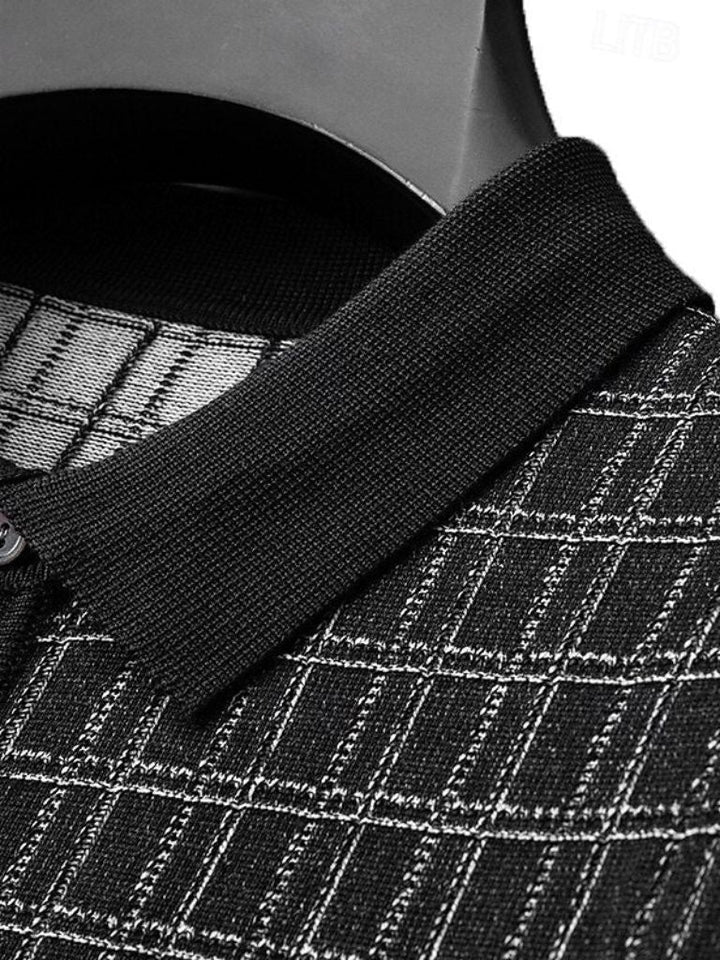 Classic Black Knit Polo - Palm Beach Boutique