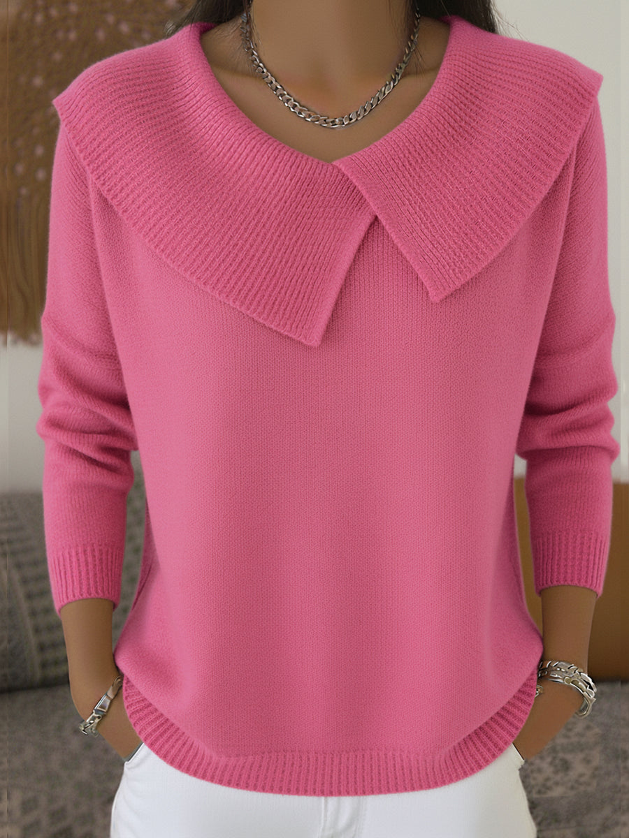 Cassidy | Warm Sweater with Soft Collar