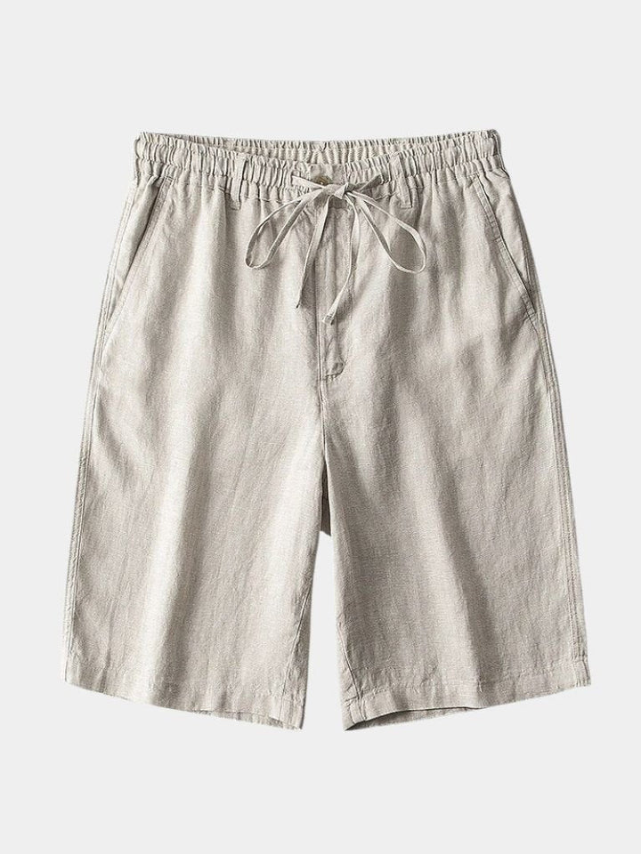 Grey Linen Shorts Palm Beach Boutique