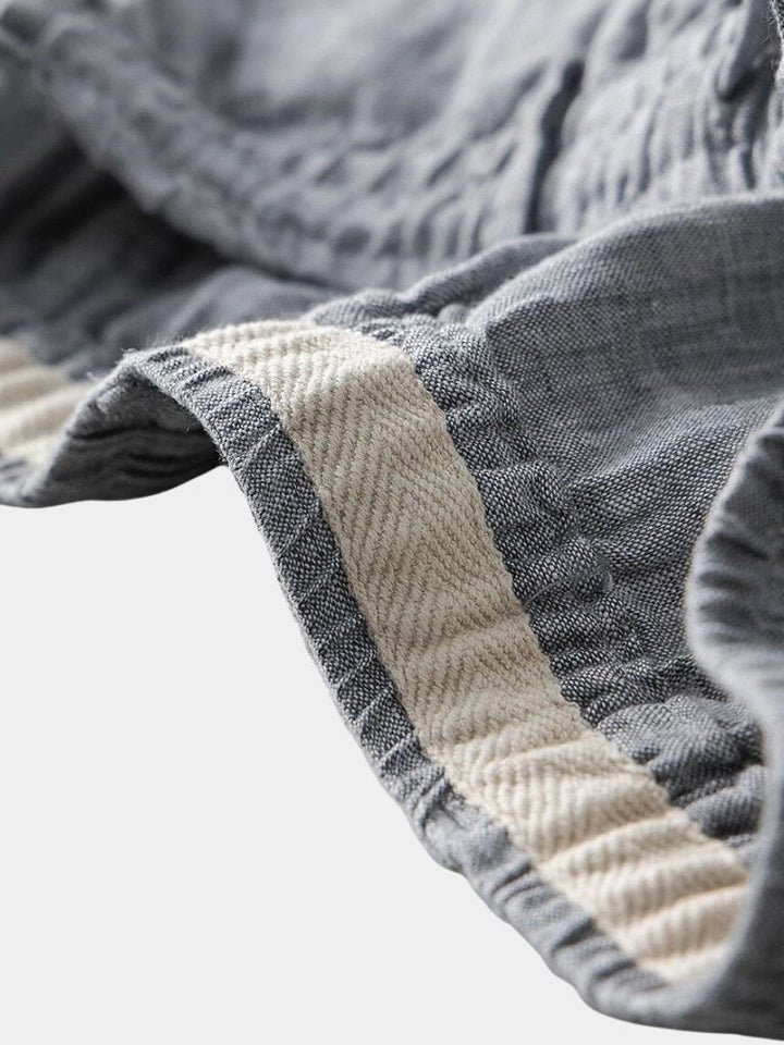 Grey Linen Shorts Palm Beach Boutique