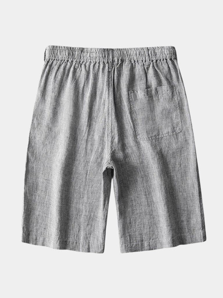 Grey Linen Shorts Palm Beach Boutique
