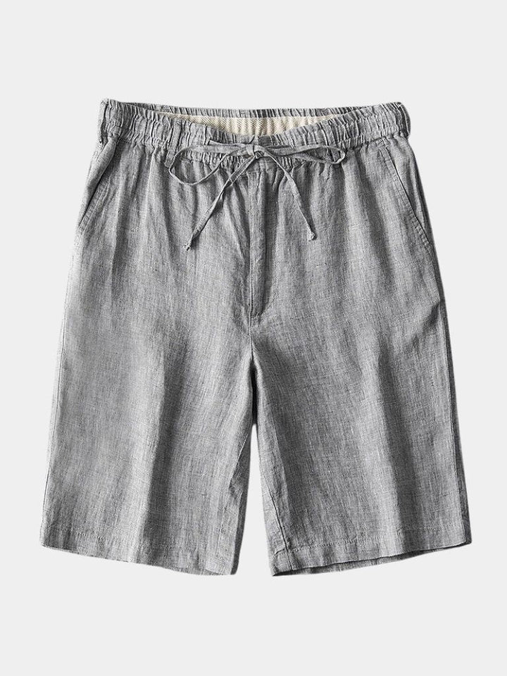 Grey Linen Shorts Palm Beach Boutique