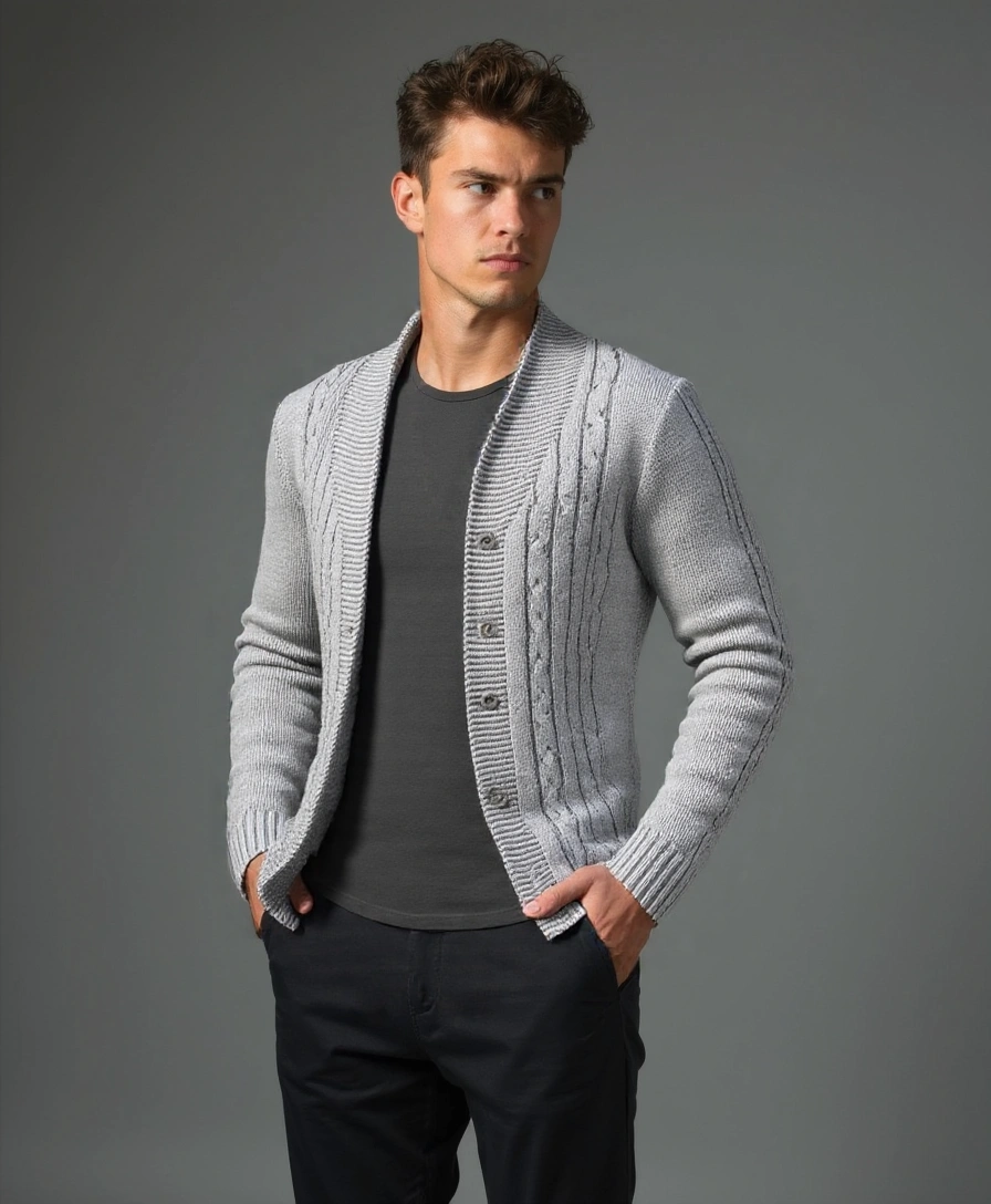 Elegant Knitted Cardigan for Men - Palm Beach Boutique