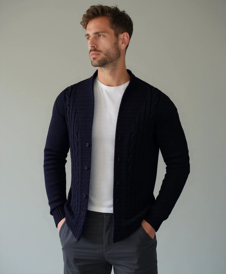 Elegant Knitted Cardigan for Men - Palm Beach Boutique
