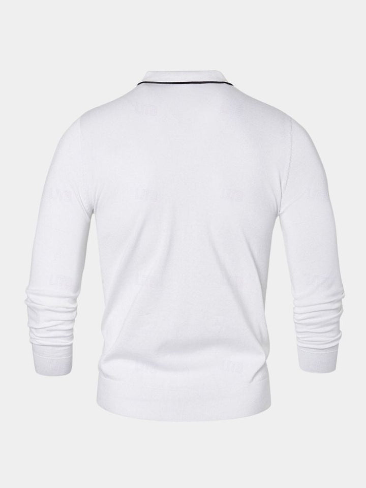 Ivory Elite Long Sleeve Polo Palm Beach Boutique