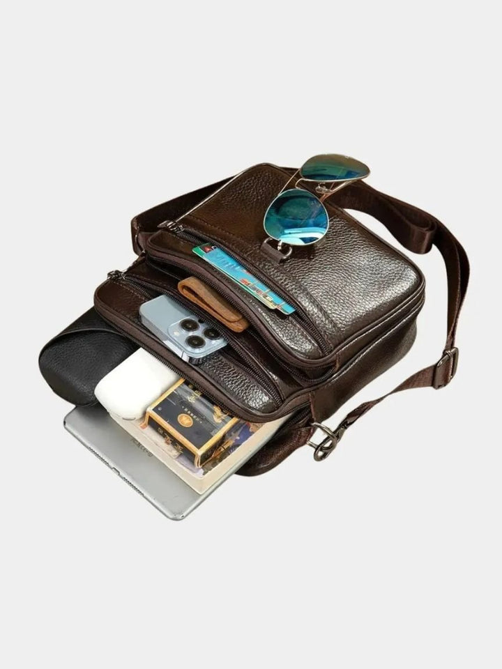 Palm Beach Boutique Mens Leather Crossbody Bag