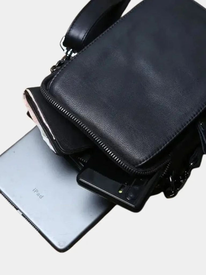 Palm Beach Boutique Mens Leather Messenger Bag