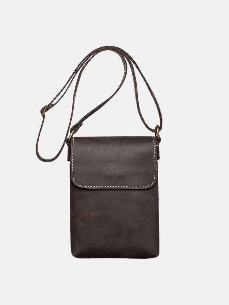 Palm Beach Boutique Mens Mini Leather Crossbody Bag